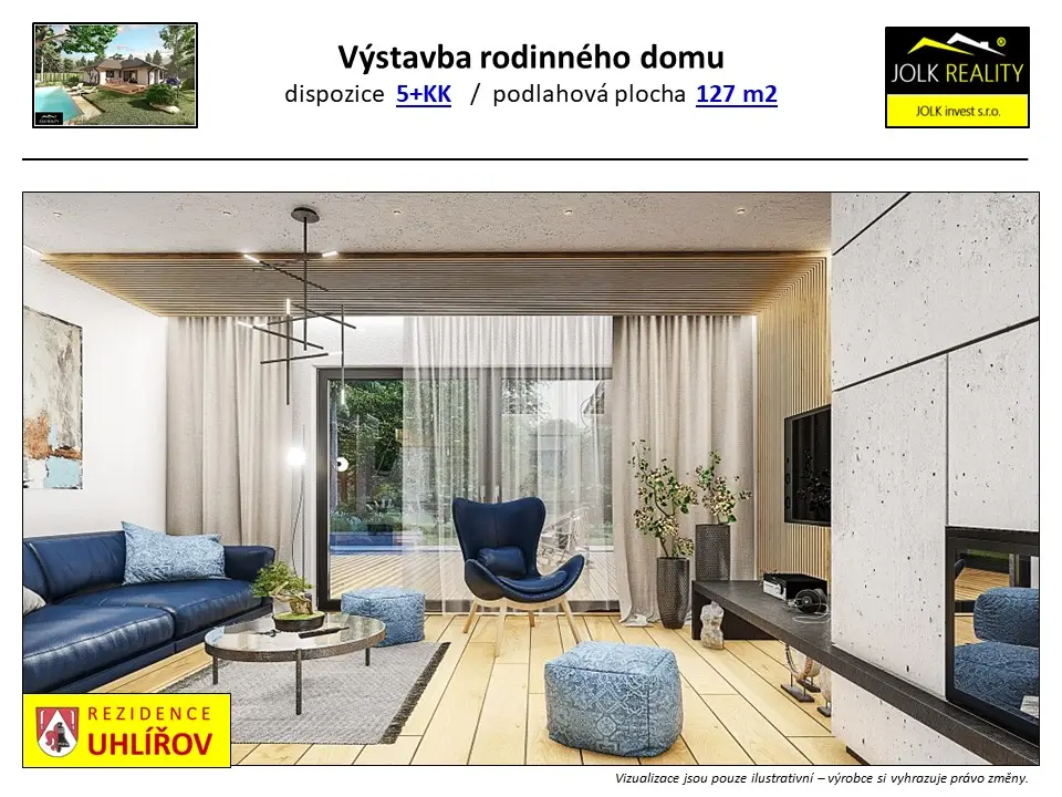 Vizualizace rodinného domu Uhlířov — JOLK Reality, typ 2