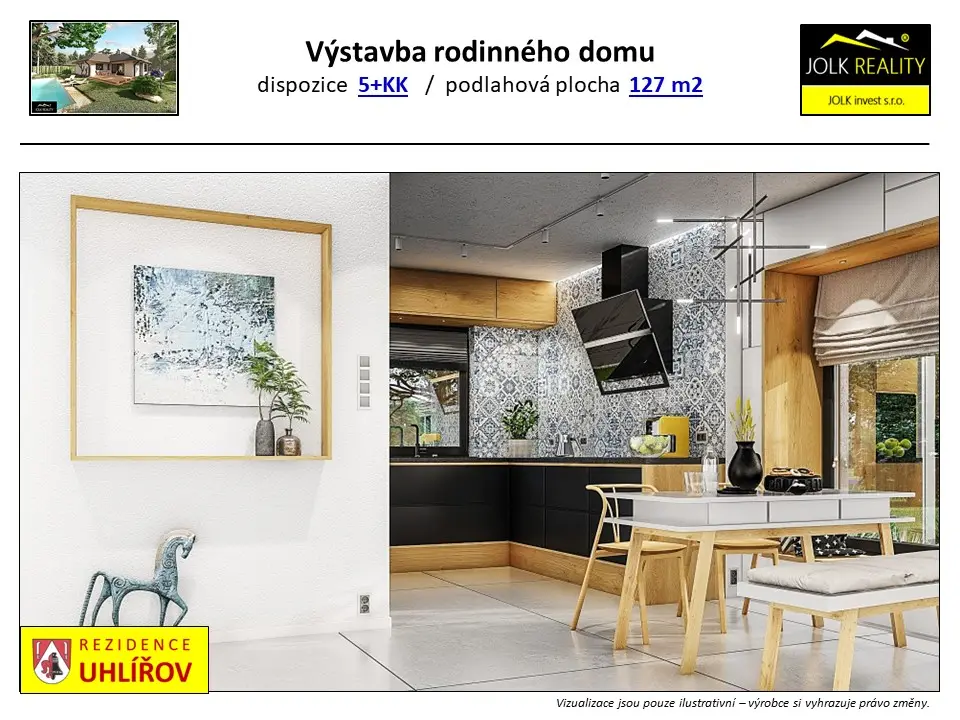 Vizualizace rodinného domu Uhlířov — typ 4